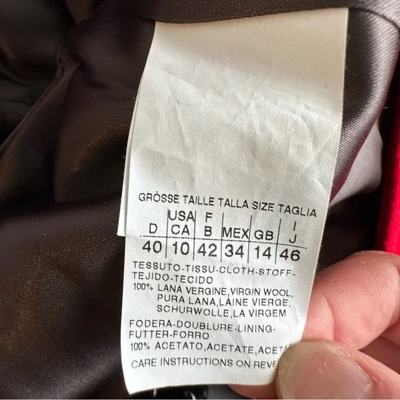 Marella Red Peacoat - Picture 5 of 7